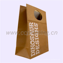 Pacote De Alimentos Brown Kraft Paper Bag With Paper Handle